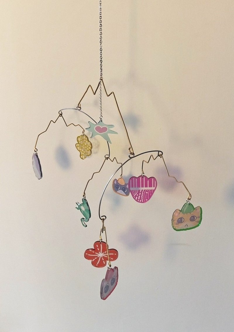Sasaki Zaki Yui 貓貓山中尋花平衡掛件 #居家風格 #居家擺飾 - 擺飾/家飾品 - 其他金屬 多色