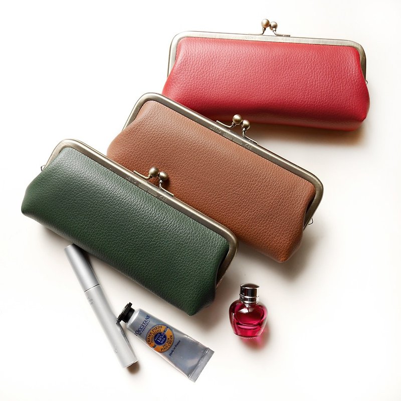 Royal Litchi Eyeglasses / Pencil Case / Cosmetic Bag [Made in Taiwan] - Toiletry Bags & Pouches - Other Metals 