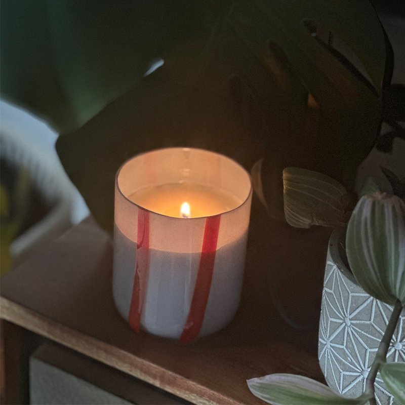 【英國 MÆGEN】Atina 玻璃杯蠟燭-蕃茄 & 薄荷 /280g - 香氛蠟燭/燭台 - 玻璃 藍色