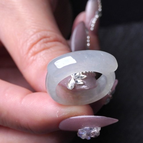 瓔珞珠寶盒 E.L.Jewelry Box 冰種翡翠戒指戒圈 | 國際13圍 | 天然緬甸玉翡翠A貨 | 送禮