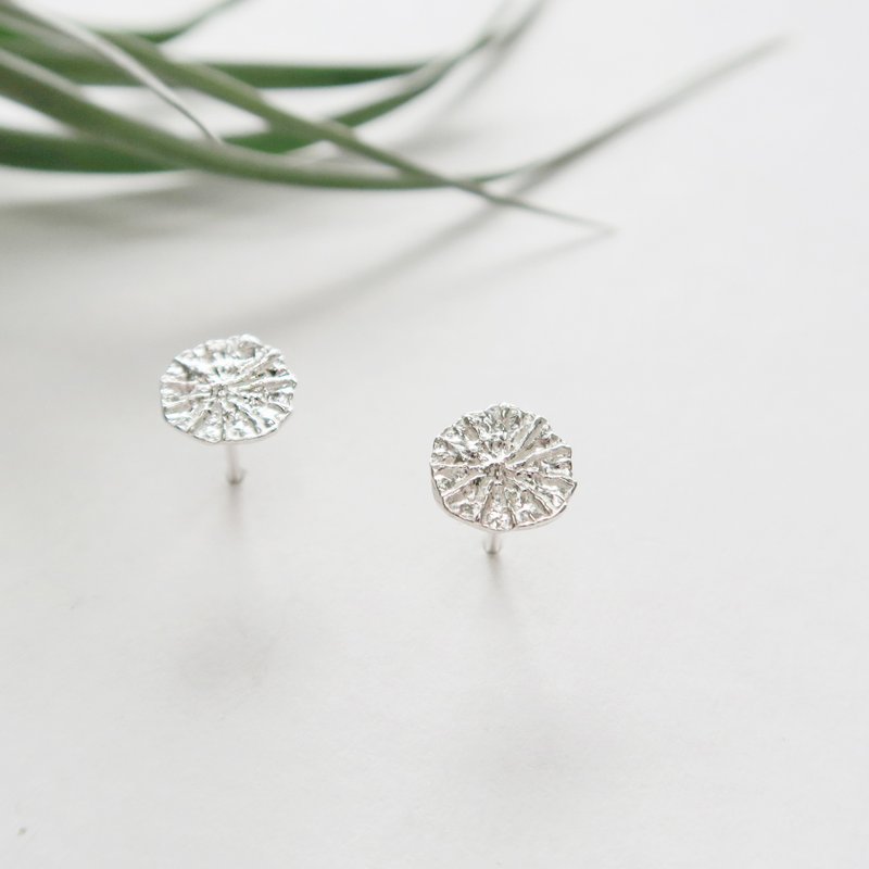 Exclusive forest style 925 sterling silver mushroom earrings, one pair of Clip-On, free gift packaging - ต่างหู - เงินแท้ ขาว