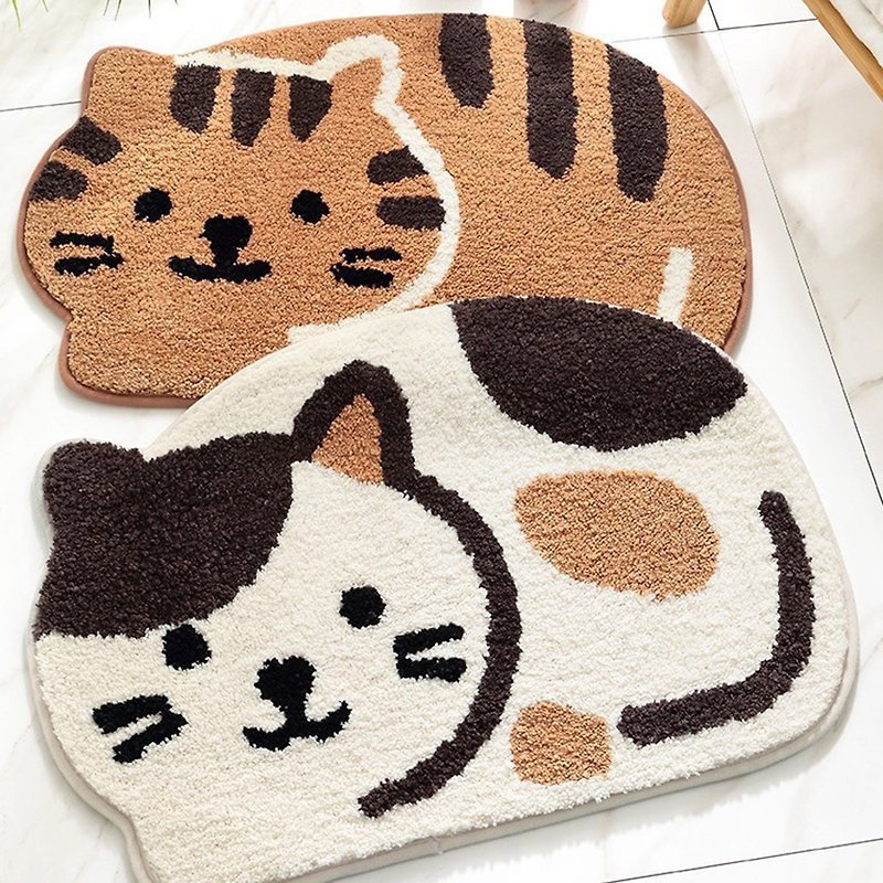 Meow cat shape mat about 45cmX65cm (the error is about plus or minus 1cm) - Rugs & Floor Mats - Polyester Multicolor