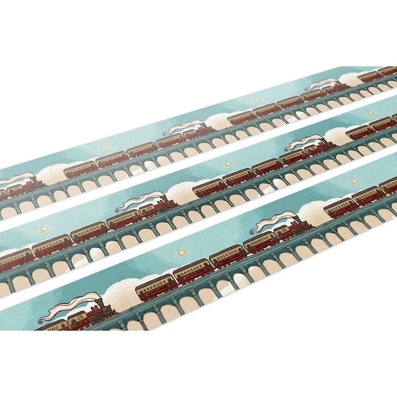 【Wide washi tape】Hide and seek on the train - Washi Tape - Paper Green