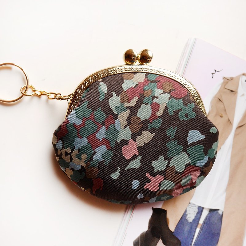 Casual Traveler's Small Round Mouth Gold Bag / Coin Purse【Made in Taiwan】 - Coin Purses - Other Metals Purple