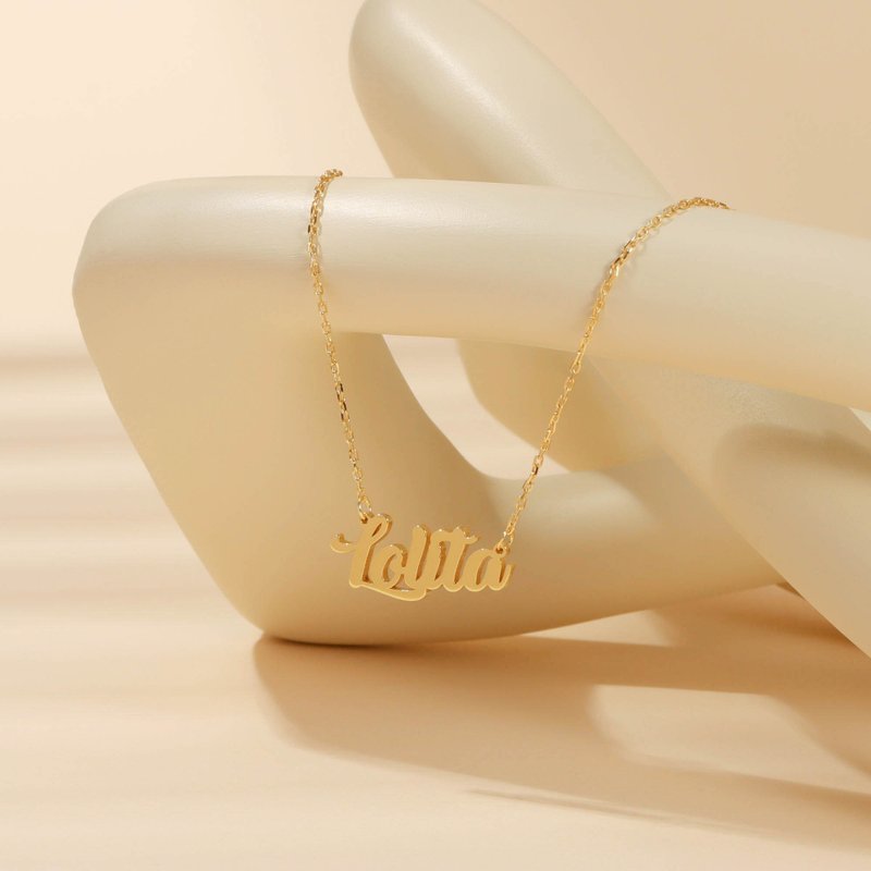 Dainty Personalized Name Necklace Custom HandwriteName Jewelry Name Necklace - สร้อยคอ - เงิน สีทอง