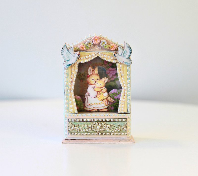 Puppet theater. Ancient puppet theatre. Dolls house miniature. For doll House. 1 - 其他 - 木頭 多色