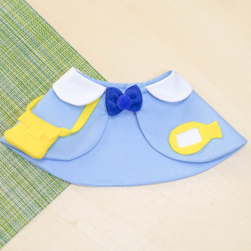 Japanese Kindergarten Pet Shawl *Blue - ชุดสัตว์เลี้ยง - ผ้าฝ้าย/ผ้าลินิน สีน้ำเงิน