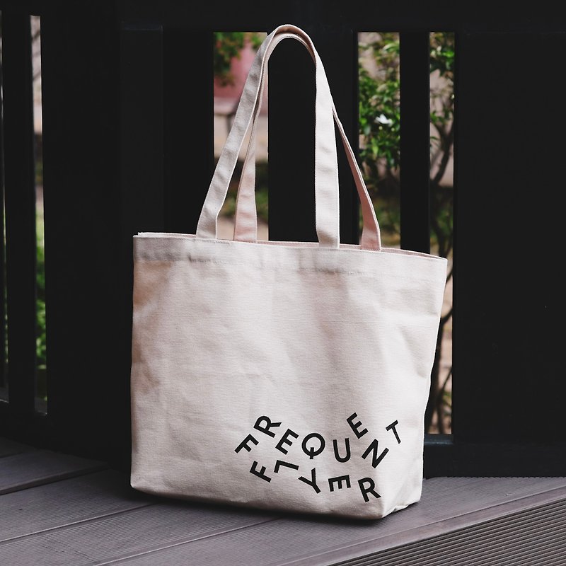 Canvas Tote Bag - FrequentFlyer - Natural White - Other - Other Materials White