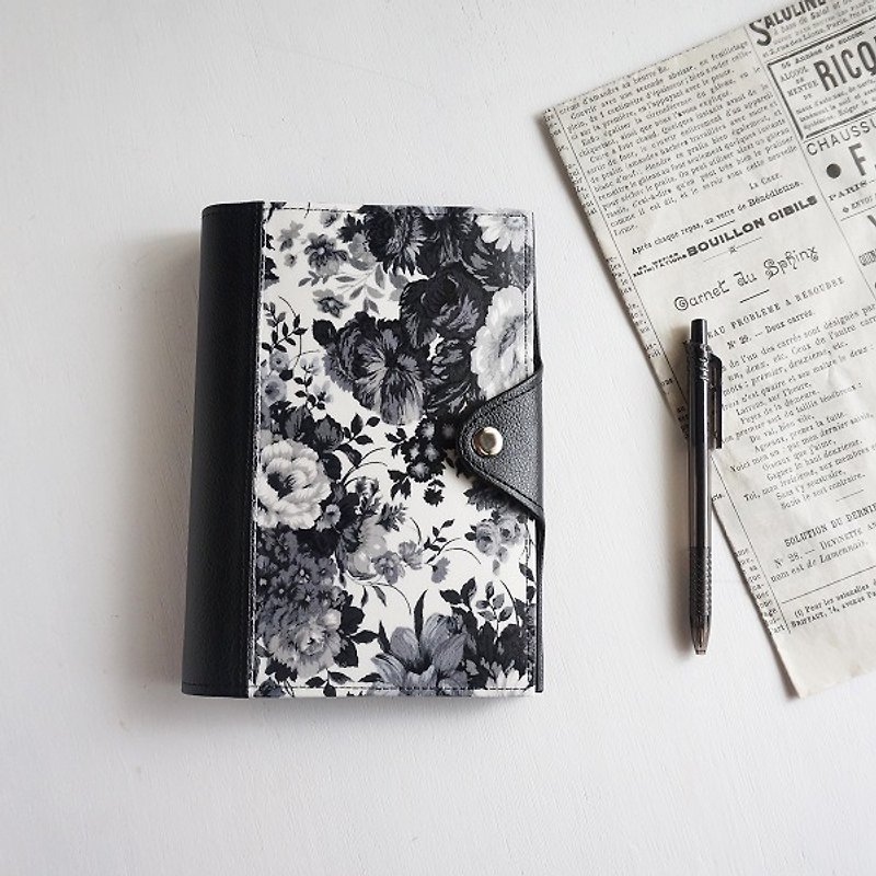 B6size, A6size, A5size   System notebook cover & mother and child notebook case - Book Covers - Other Materials Black