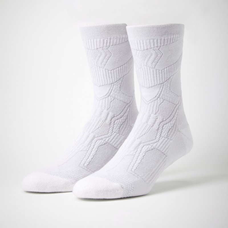 REPYU 月白 －中筒休閒襪 - 襪子 - 聚酯纖維 白色