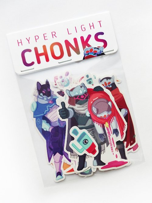 Conscy Shoppe Hyper Light Chonks - vinyl sticker pack (6 + 5 pc.)