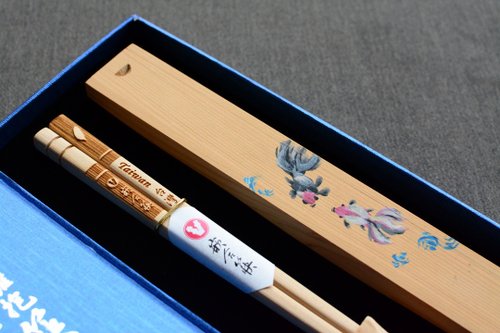 嵌合筷-臺灣筷子的極品 吉祥隨繪禮盒組 臺灣特色紀念品 客製筷子禮品 臺灣檜木筷子組