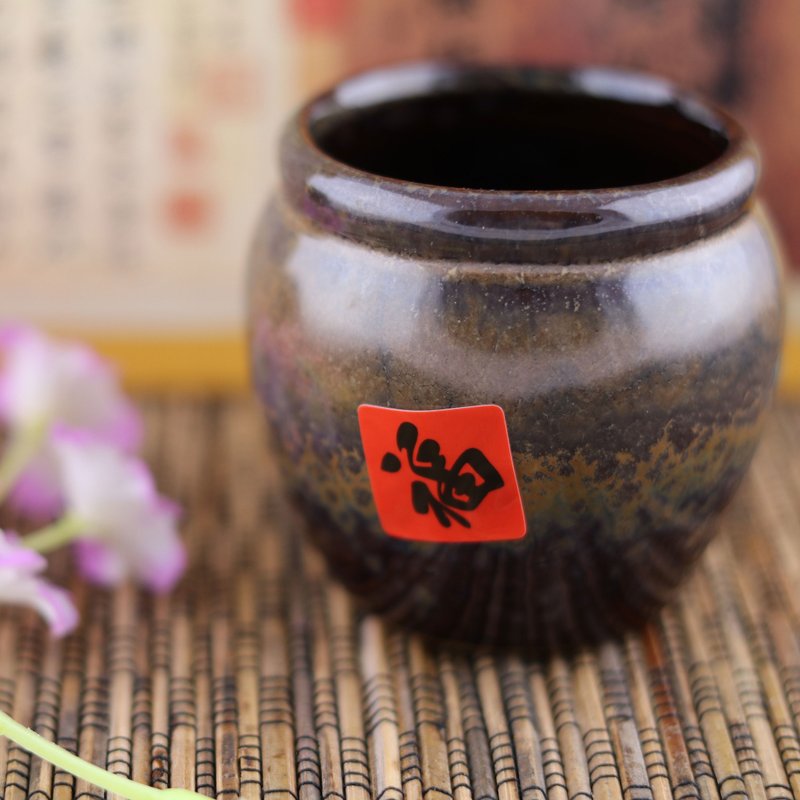 瓷器 納福 - 花瓶/花器 - 瓷 咖啡色