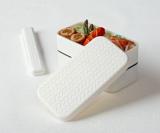 Metaphys Ojue Lunch Box - with Chopsticks - White
