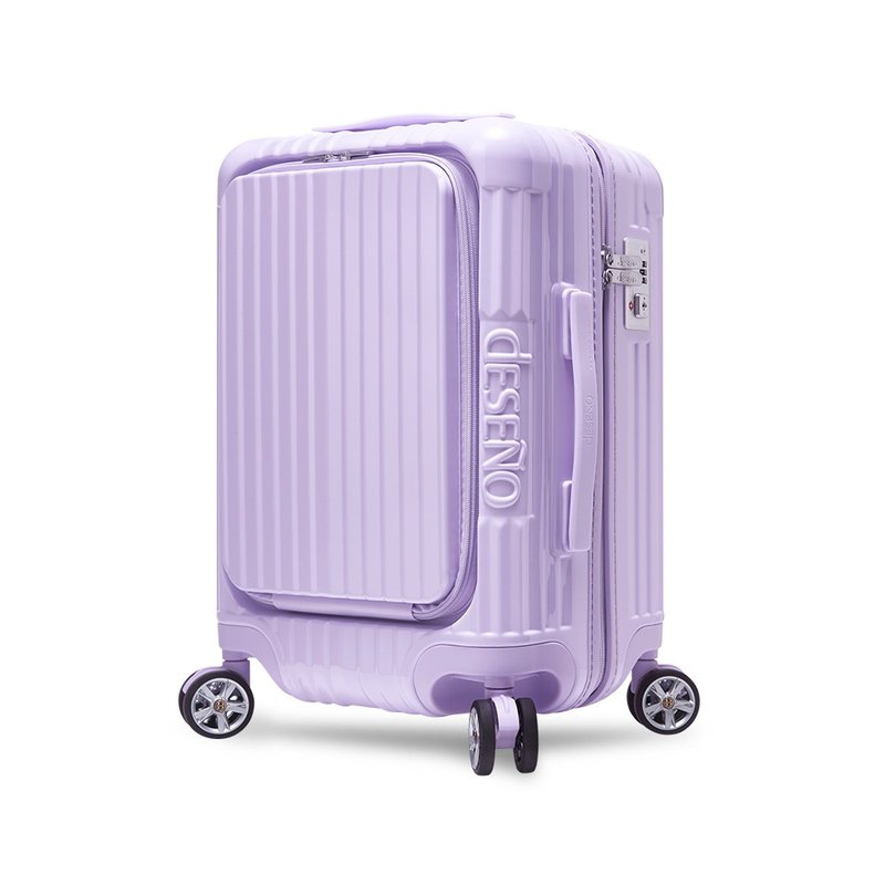 [Deseno] Monarch Legend V 20-inch front-opening zipper suitcase - Taro Purple - Luggage & Luggage Covers - Other Materials Purple