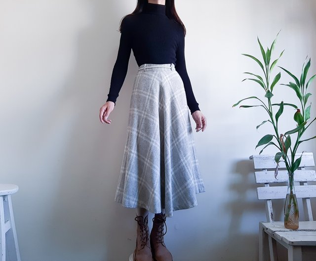 Grey a outlet line skirt vintage