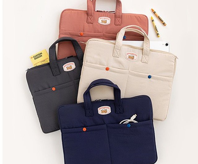 【ROMANE】Brunch Brother Poodle Open Laptop Pouch 13” Romane Brunch Brother Poodle Cloth 13