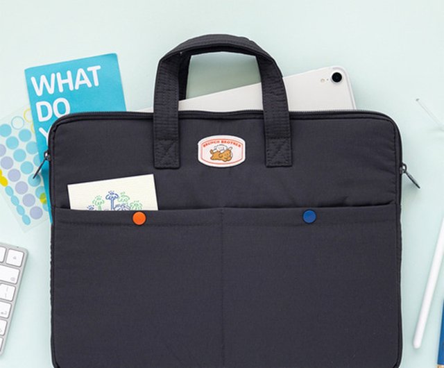 【ROMANE】Brunch Brother Poodle Open Laptop Pouch 13” Romane Brunch Brother Poodle Cloth 13