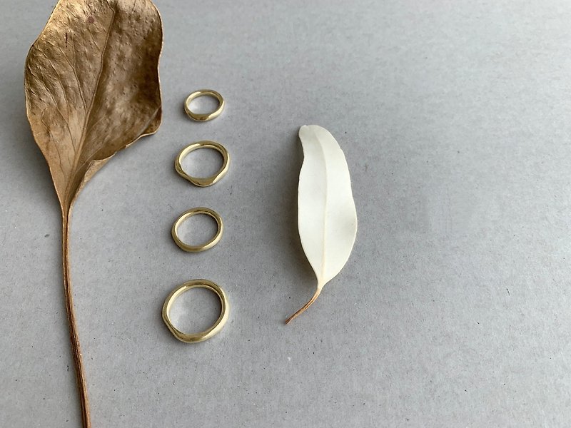 【K10】kikkake / #1 or #2 : Ring(Large 3mm) - แหวนทั่วไป - เครื่องประดับ สีทอง