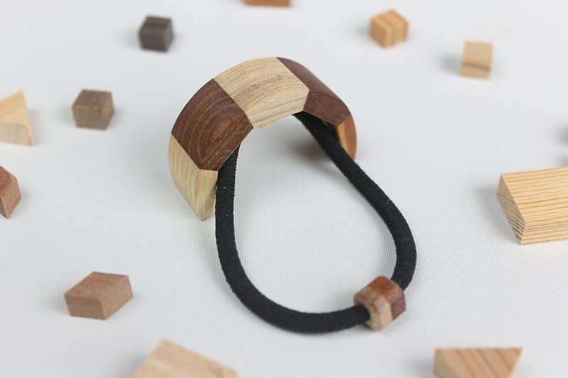 Parquet hair cuffs - Hair Accessories - Wood Khaki