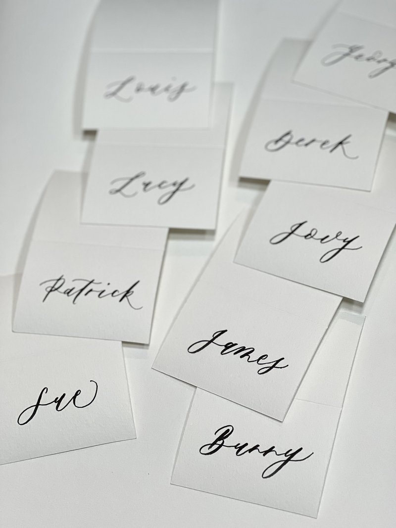 Handwritten Place Cards - การ์ด/โปสการ์ด - กระดาษ ขาว