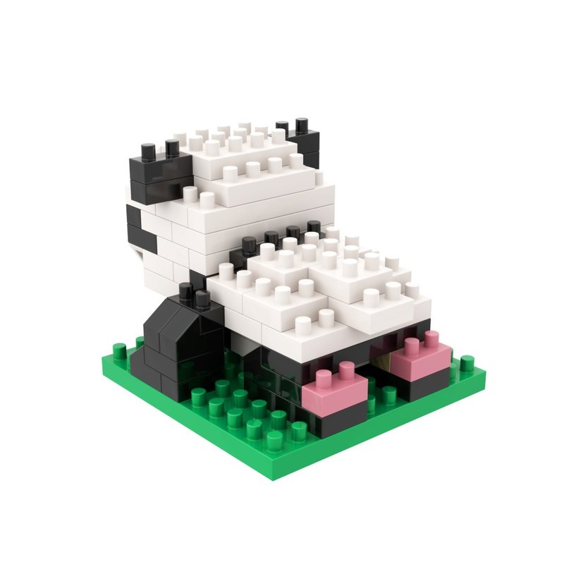 Archbrick Kneeling Panda Pixel Mini Brick - เกมปริศนา - พลาสติก หลากหลายสี