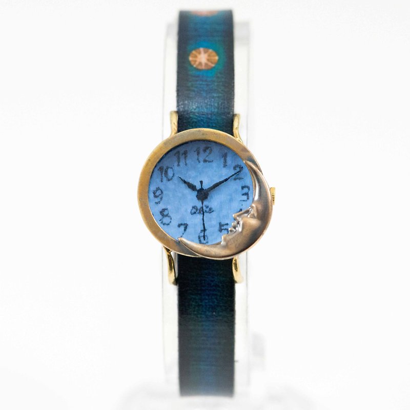夕暮れの月腕時計S群青 - 腕時計 - 金属 ブルー