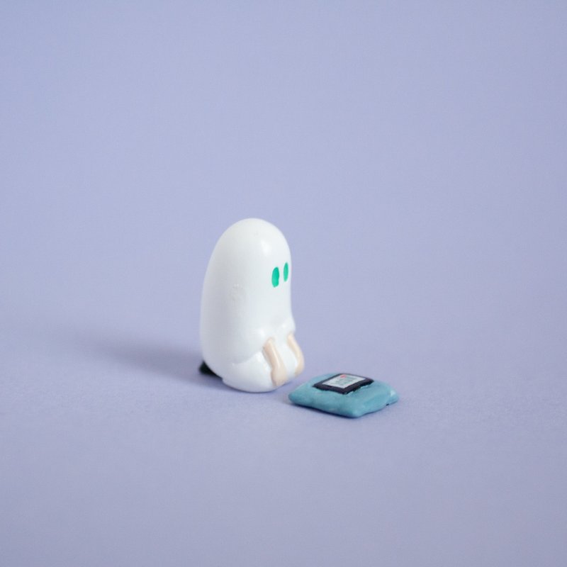 Seiza waiting ghost minifigure - ตุ๊กตา - พลาสติก ขาว