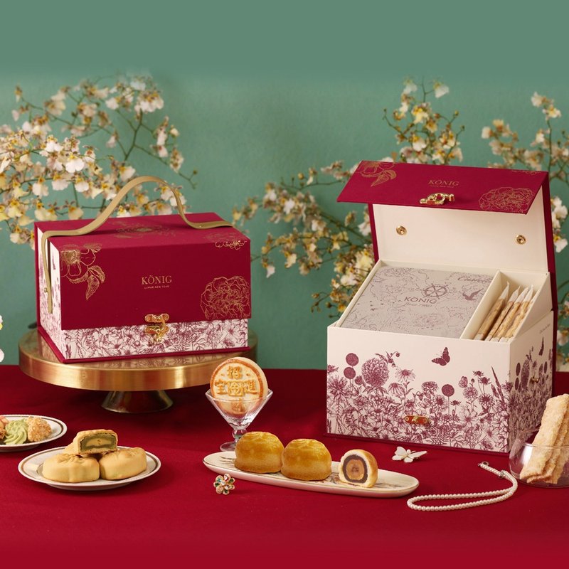 [Jinge Food] Blooming Flowers Jewelry Box-Spring Festival Gift Box - Cake & Desserts - Other Materials Multicolor