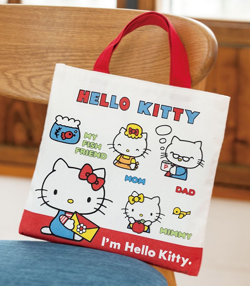 Hello Kitty 復古經典款收藏誌 第三期 托特包 - 手提包/手提袋 - 聚酯纖維 白色