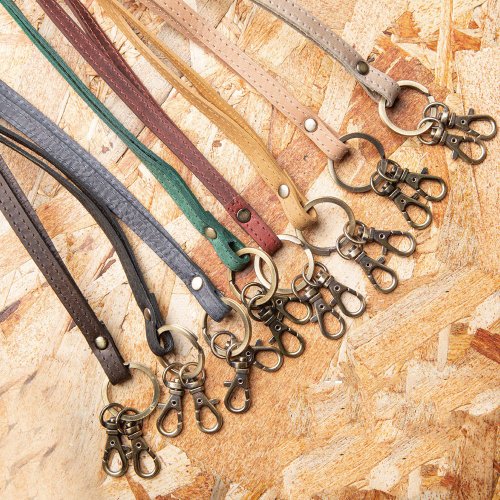 Leather Goods Shop Hallelujah 頸掛式防墜掛繩 真皮 ID證件套 長款 簡約風 鉤扣設計