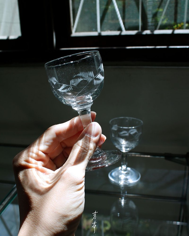 葉紋切花高腳杯 - 酒杯/酒器 - 玻璃 