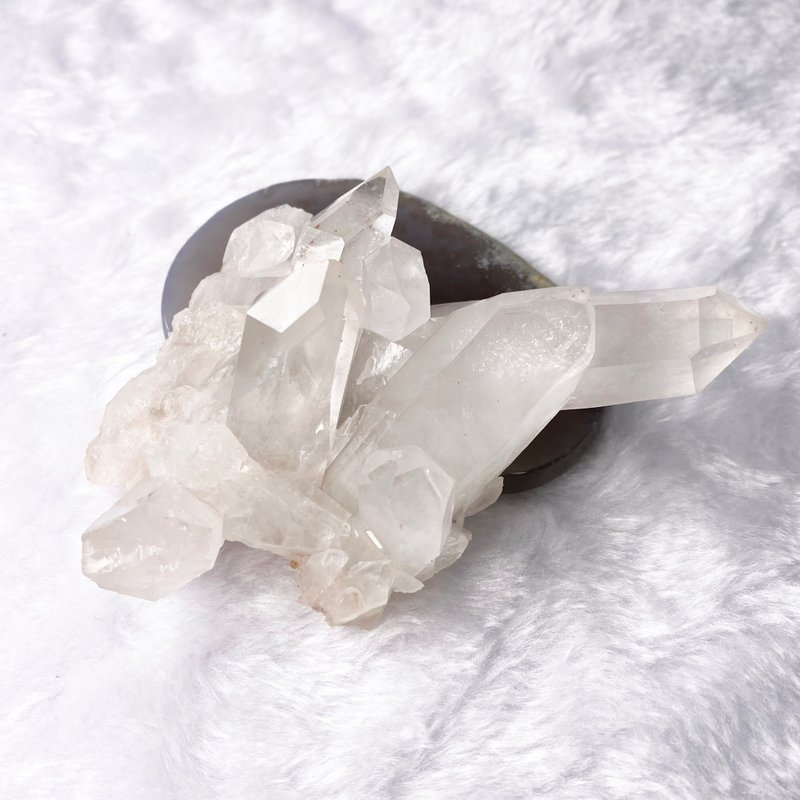 *神様からの贈り物*天然ホワイト水晶 浄化 ホワイトクォーツ クラスター - 置物 - クリスタル ホワイト