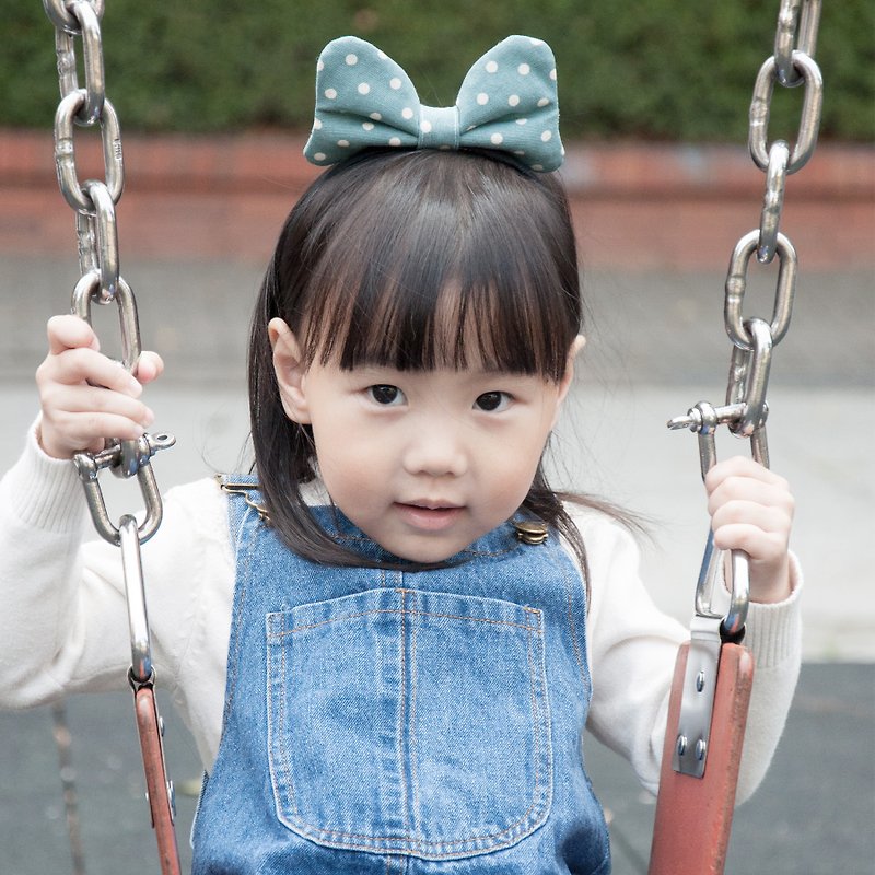 Cute Minnie Series - Huanqin Blue Soft Q Cloth Butterfly Hair Ring - Headbands - Cotton & Hemp Blue