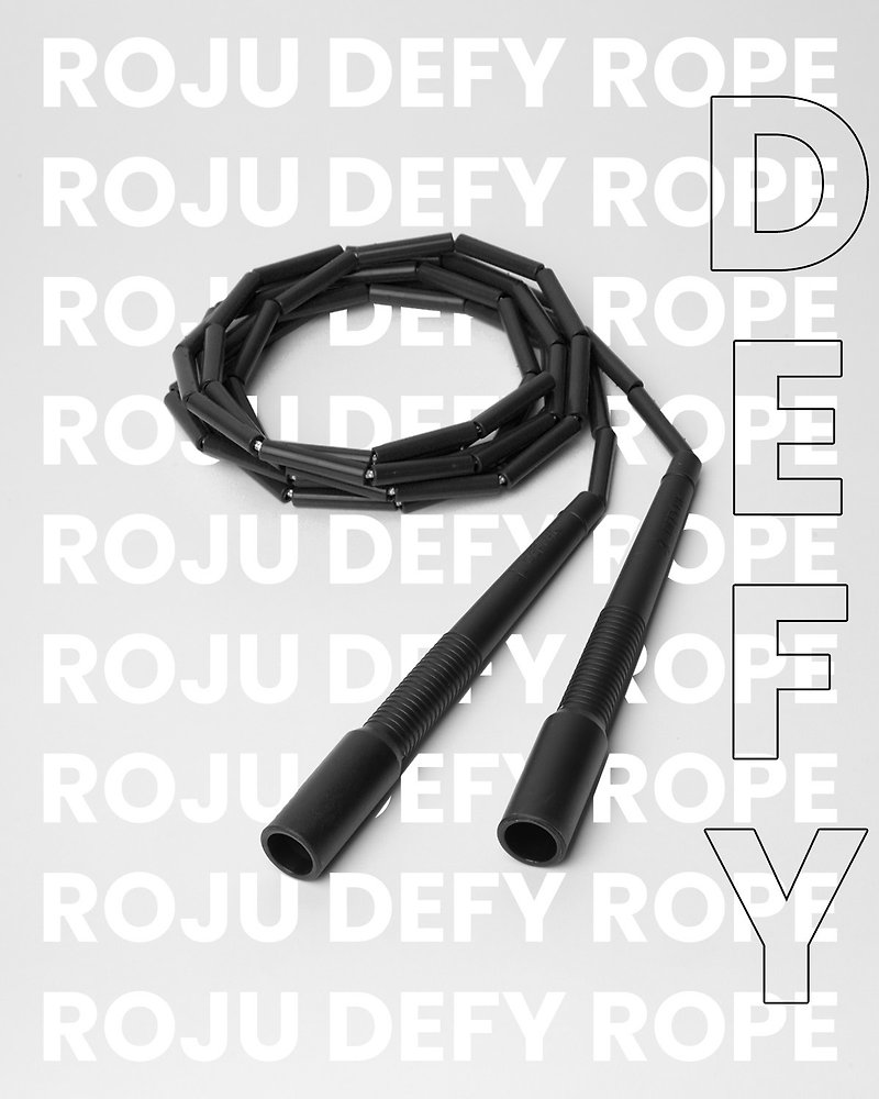 【DEFY】Heavy beaded rope 10ft (Black) - Fitness Equipment - Plastic Black