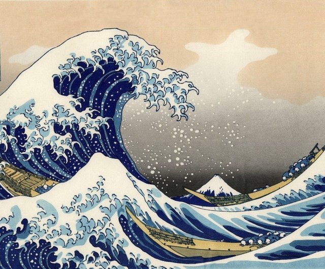 出M3102★ 秘蔵 浮世絵大観　プルヴェラー・コレクション 35000円 浮世絵 波 - 立体 神奈川沖浪裏 - 拡散石 with