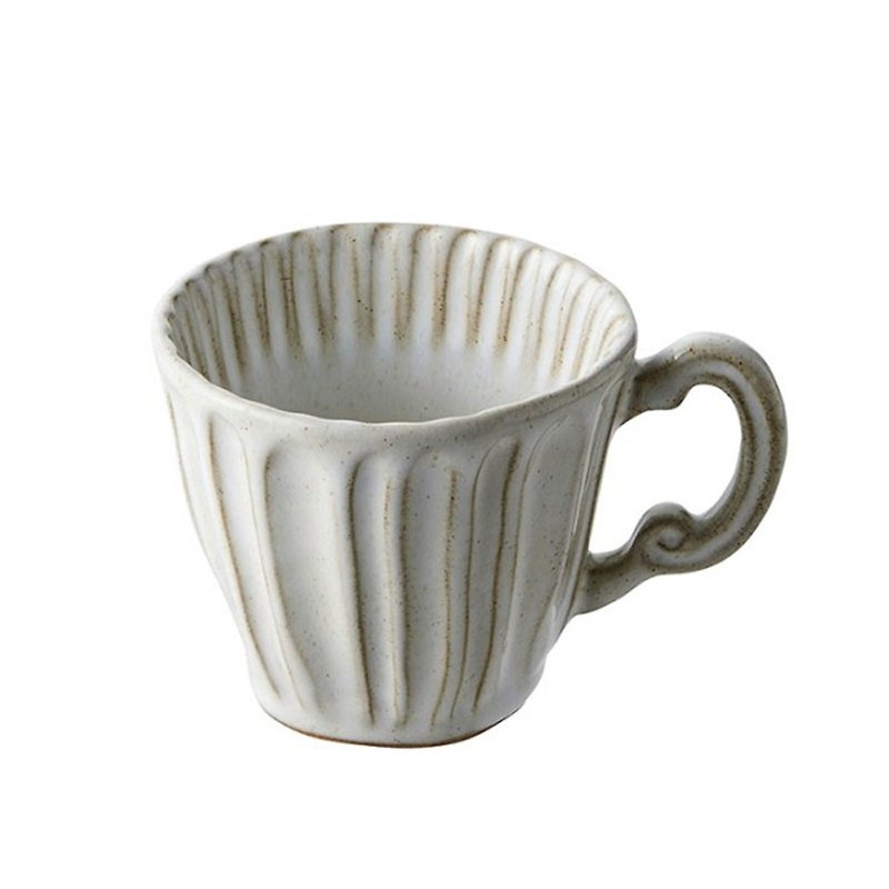 Italian VBC casa │ Stripe series 250 ml mug/off-white - Mugs - Pottery White