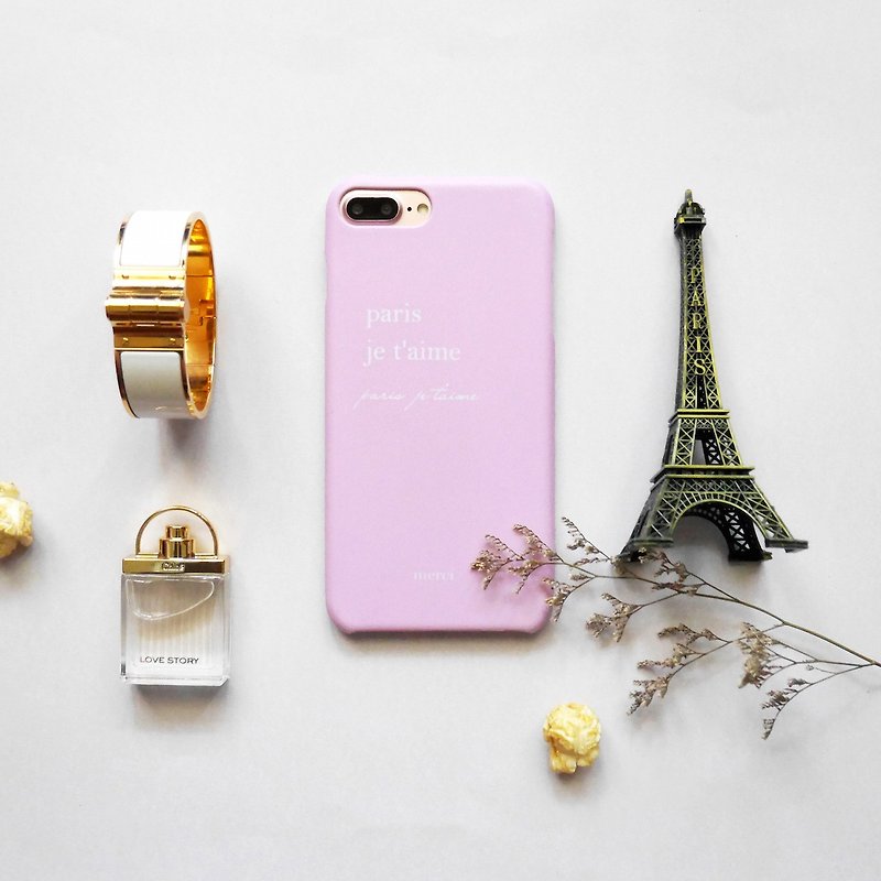 Paris je t'aime phone case - Phone Cases - Other Materials Pink