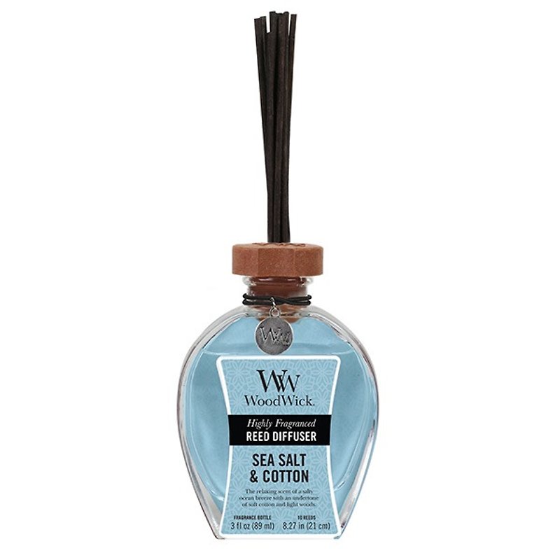 WOODWICK 3oz Reed Diffuser Sea Salt Cotton Light Woody Natural Plant Essential Oil - Fragrances - Other Materials 