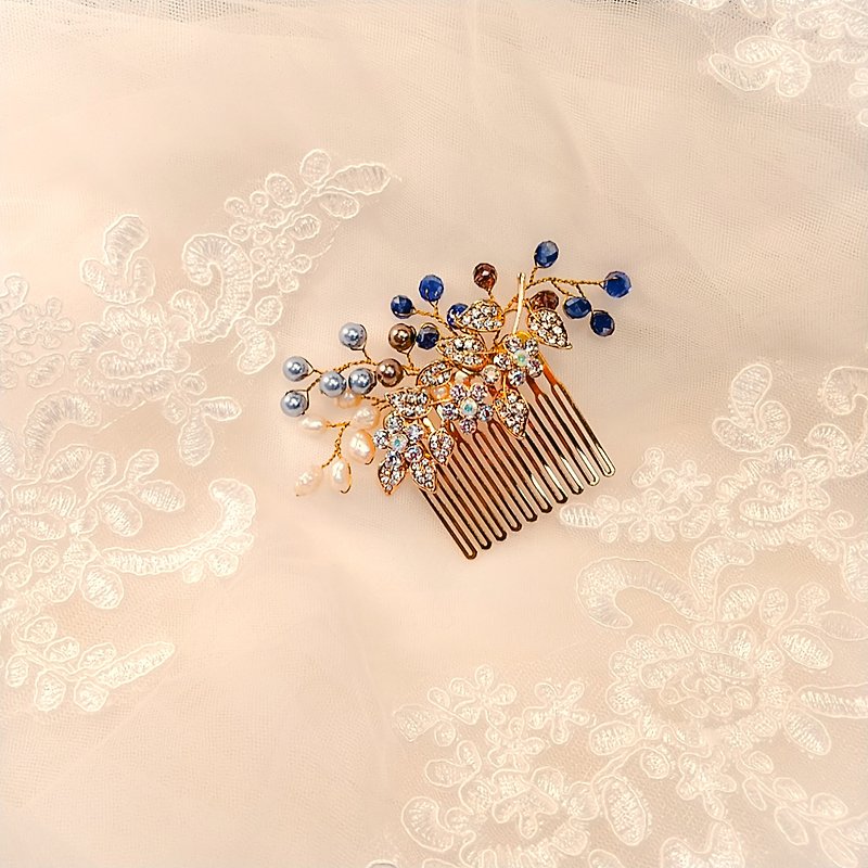 戴上幸福的飾 稻穗系列-新娘髮梳.法國梳.自助婚禮-典藏 - 髮夾/髮飾 - 其他金屬 多色