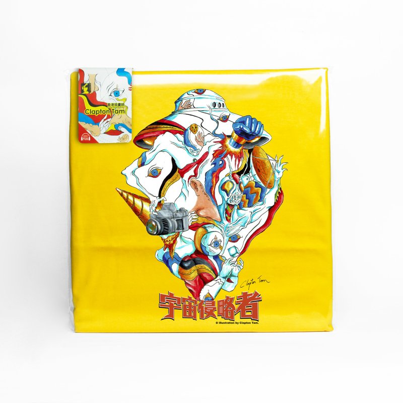 Toys TV x Clapton /香港設計師 原創中性音樂T恤 - 男 T 恤 - 棉．麻 黃色