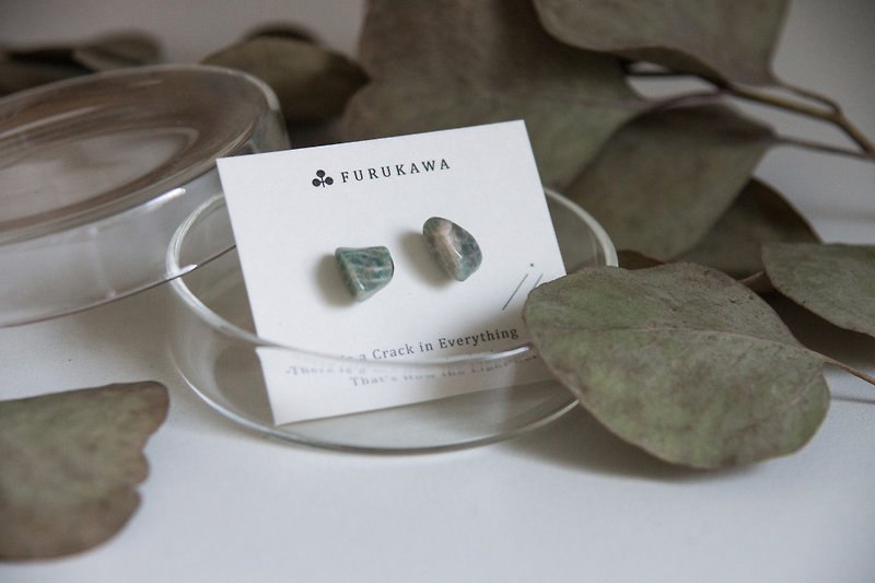 CRACK | 礦物系耳環 |  EARRINGS - 耳環/耳夾 - 玉石 藍色
