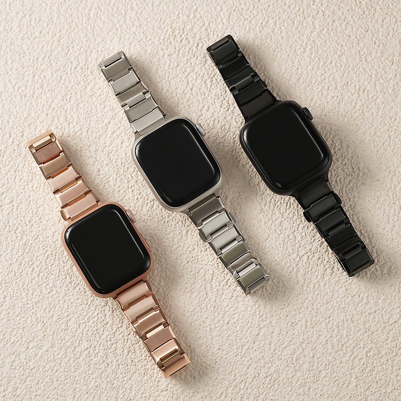 สแตนเลส สายนาฬิกา - Apple watch - textured matte brick-shaped (waisted) Stainless Steel Apple watch band
