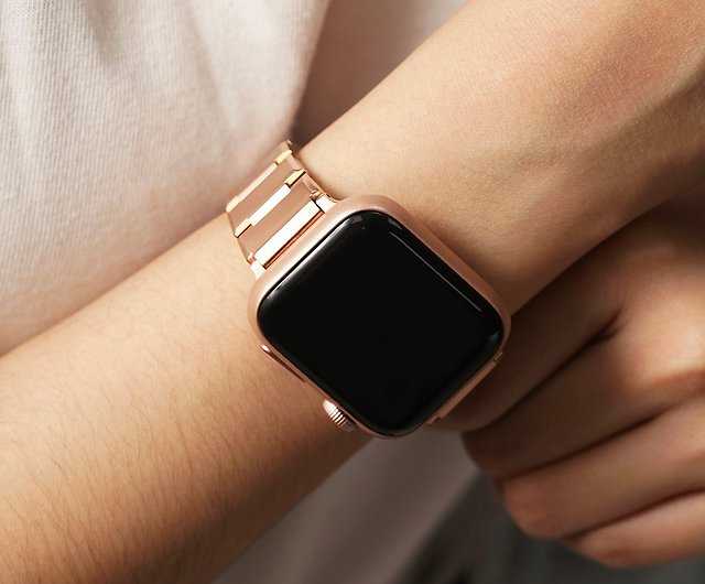Apple watch - 質感のあるマットなレンガ型 (ウエスト)ステンレスApple