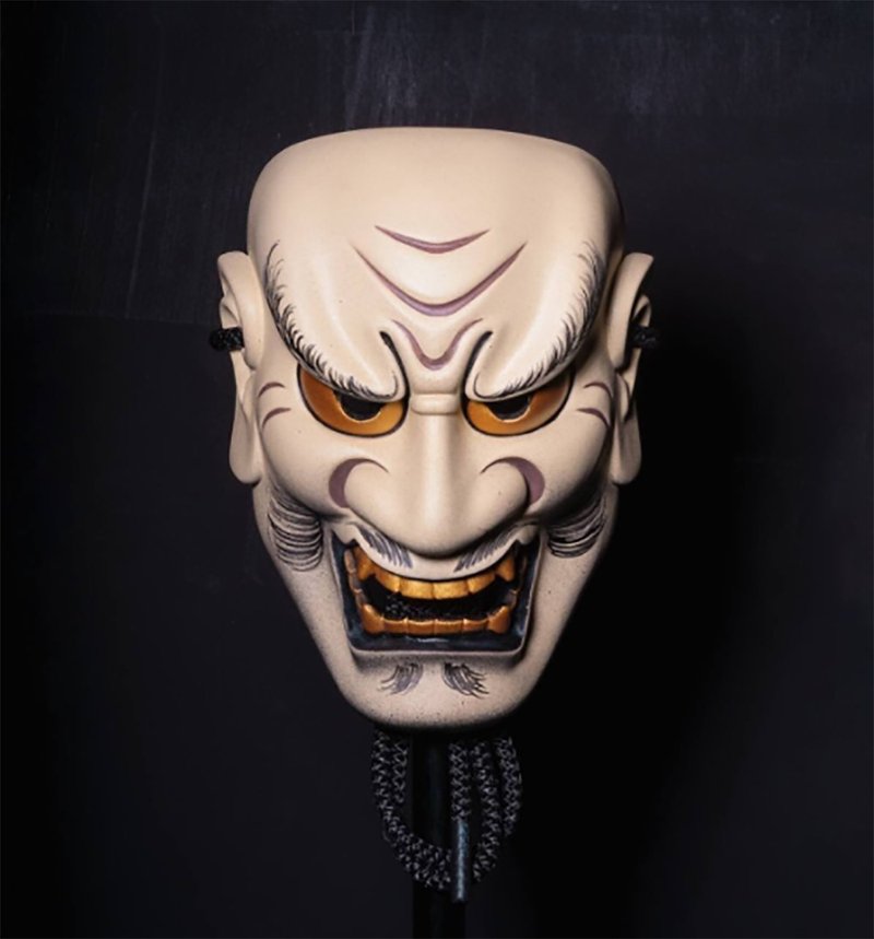 Shikami Japanese Traditional plaster Noh Mask Collection handmade theater Kabuki - Wall Décor - Other Materials 