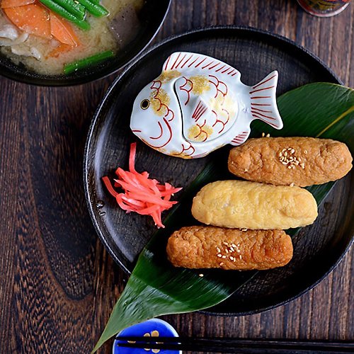 東京食器 - 讓你的料理變漂亮 錦金叩鯛型日式小菜盒 有田燒/醬料碟