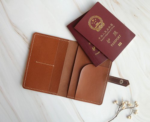 垂耳兔手工皮具 手作頭層牛皮護照夾 passport 證件套 護照收納 客製刻字禮物