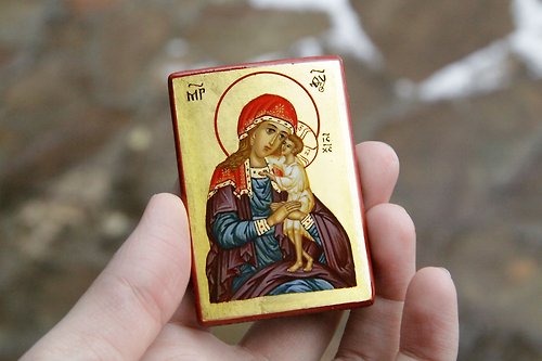 Orthodox small icons hand painted orthodox christian Virgin Mary icon Mother of God Recall of Lost