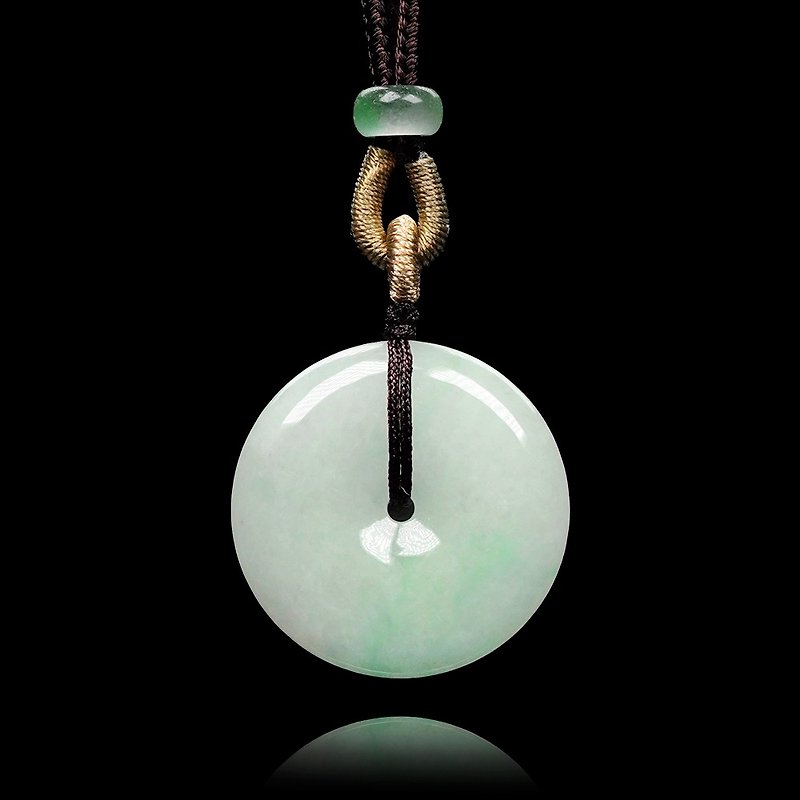 [Zhengjia Jewelry] 翡翠ハイビスカスフローティングヤングリーンピースバックルペンダントナチュラルグレードA翡翠ペンダント - ネックレス - 半貴石 多色