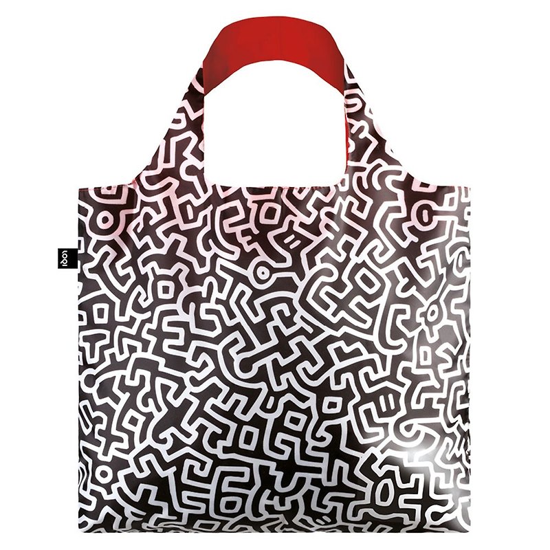 LOQI 購物袋-凱斯哈林 KHPL - 側背包/斜孭袋 - 聚酯纖維 灰色